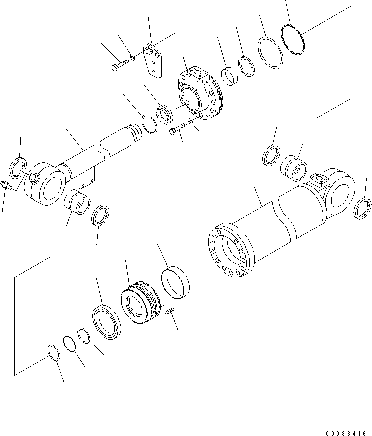 CYLINDER ASS'Y,DUMP (FINAL COATING) (\8\707-01-0M101) KOMATSU
