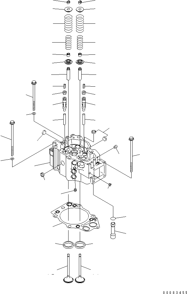 CYLINDER HEAD ASS'Y,VALVE LESS 6218-11-1100 KOMATSU