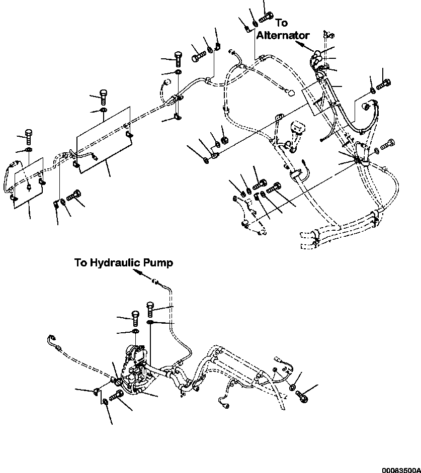 Wiring Harness(Cab,Floor, Wiring Harness,Auto Air Conditioner, Big Wind Quantity,Overload Alarm) (207-06-76740) KOMATSU