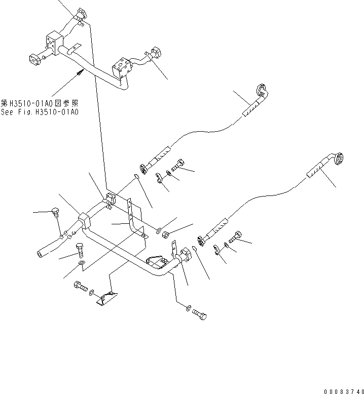 Трубка 561-61-65282 KOMATSU