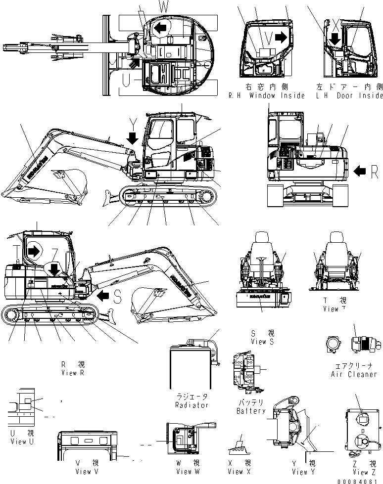 PLATE,OPERATING PATTERN 21W-98-48340 KOMATSU