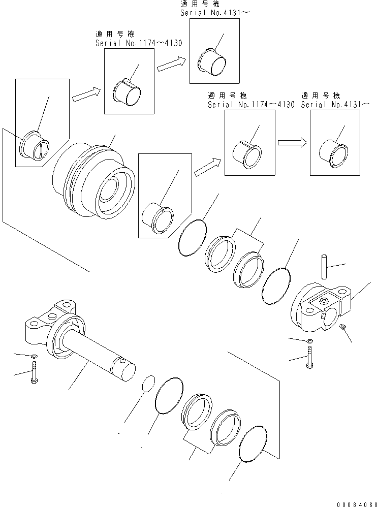 Опорный каток в сборе 201-30-00293 KOMATSU