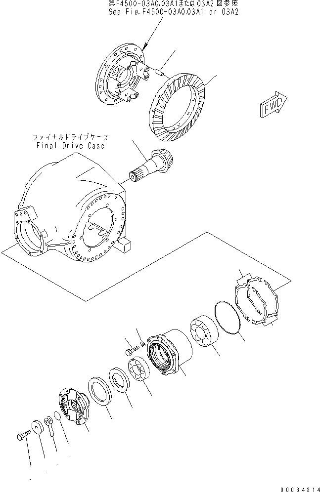 FINAL DRIVE ASS'Y,NO DIFFERENTIAL (23B-22-64000) KOMATSU