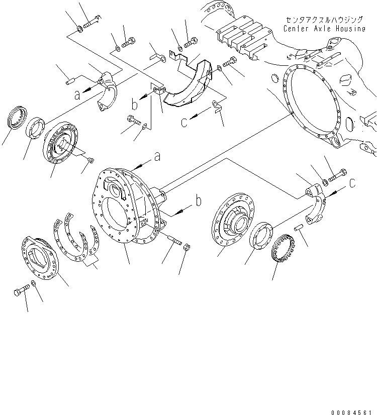 CENTER AXLE ASS'Y 56C-23-10005 KOMATSU