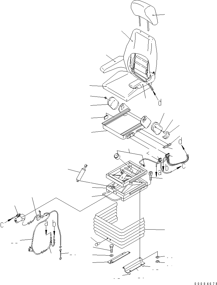 OPERATOR´S SEAT ASSEMBLY 421-57-31110 KOMATSU