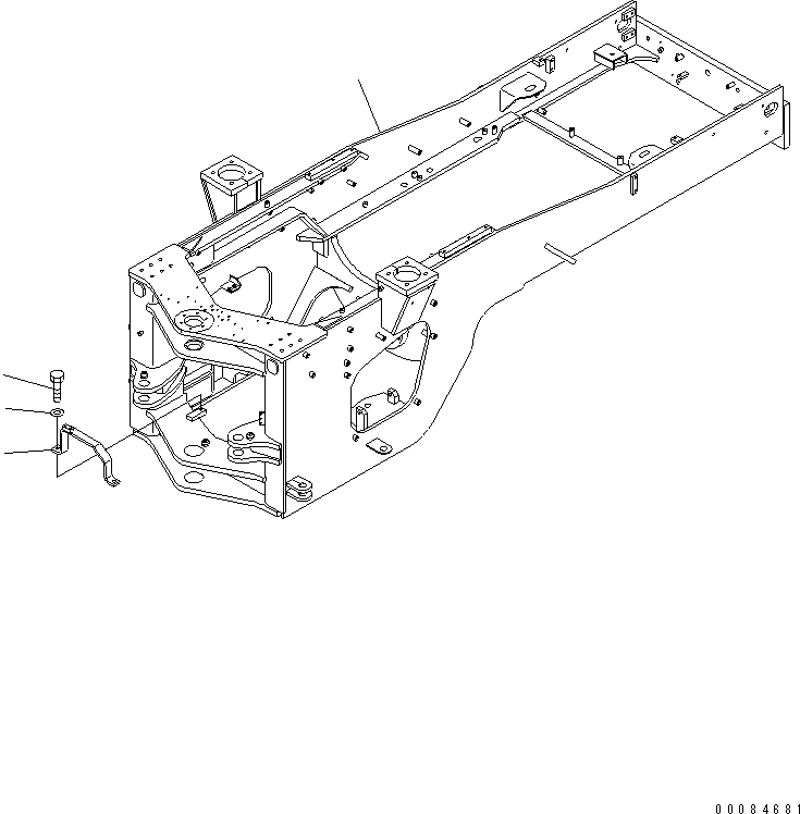 Задняя рама 424-S95-5181 KOMATSU