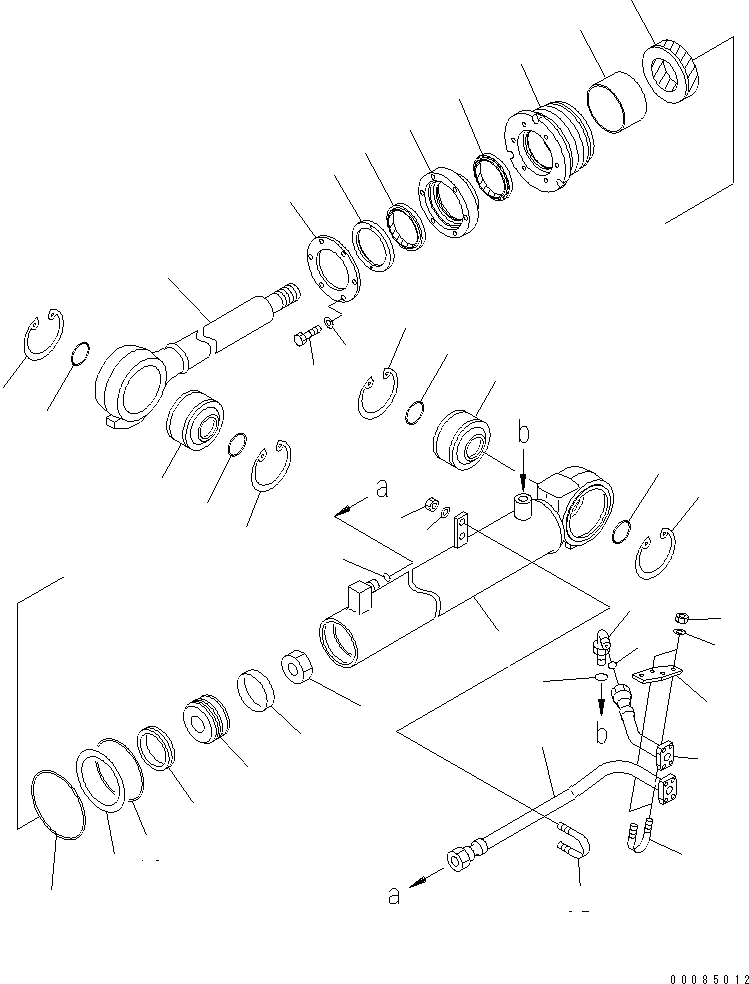 CYLINDER GROUP,L.H. (FINAL COATING) (\8\707-00-XX661) KOMATSU