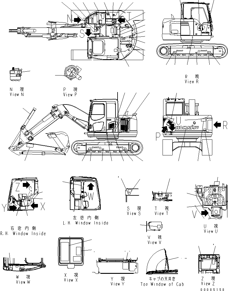 Табличка предупреждающая 22B-00-21811 KOMATSU