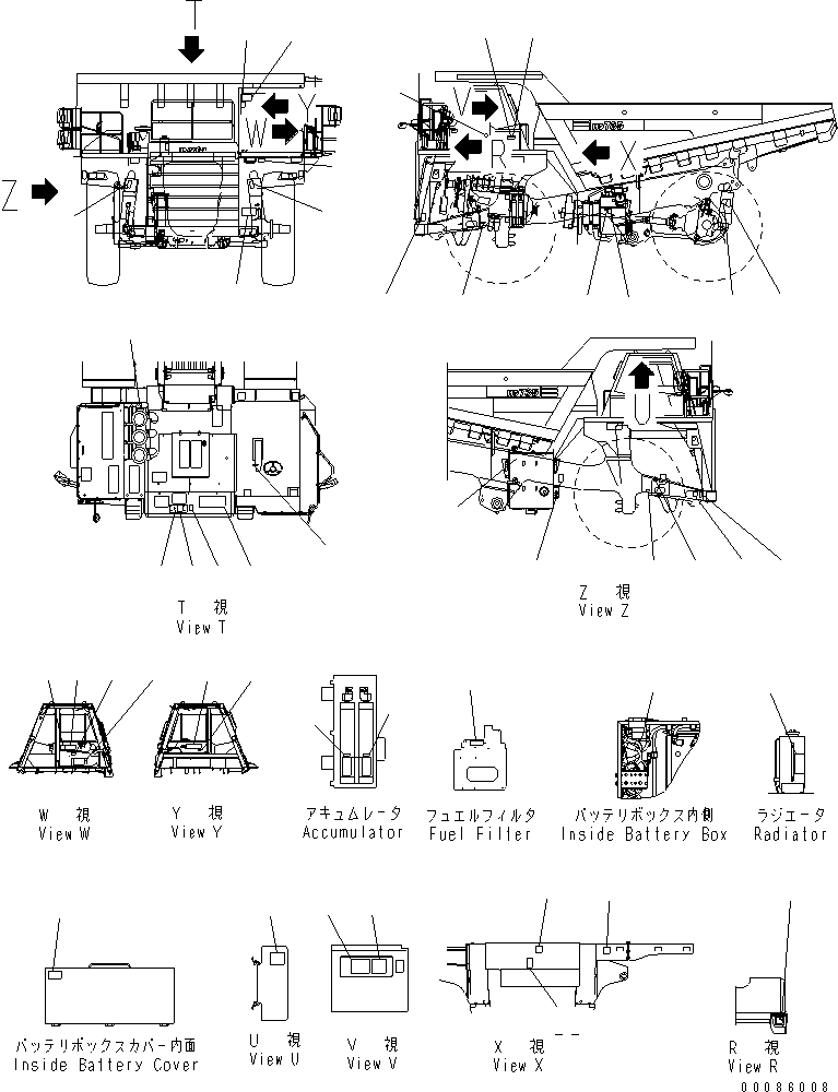 Схема смазки 561-93-85722 KOMATSU