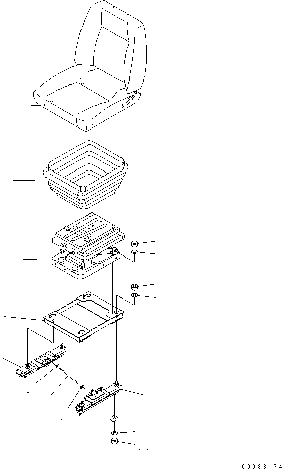 SEAT ASS'Y,LEATHER (17A-57-23310) KOMATSU