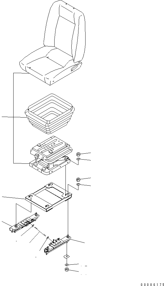 SEAT ASS'Y,FABRIC 17A-57-23500 KOMATSU
