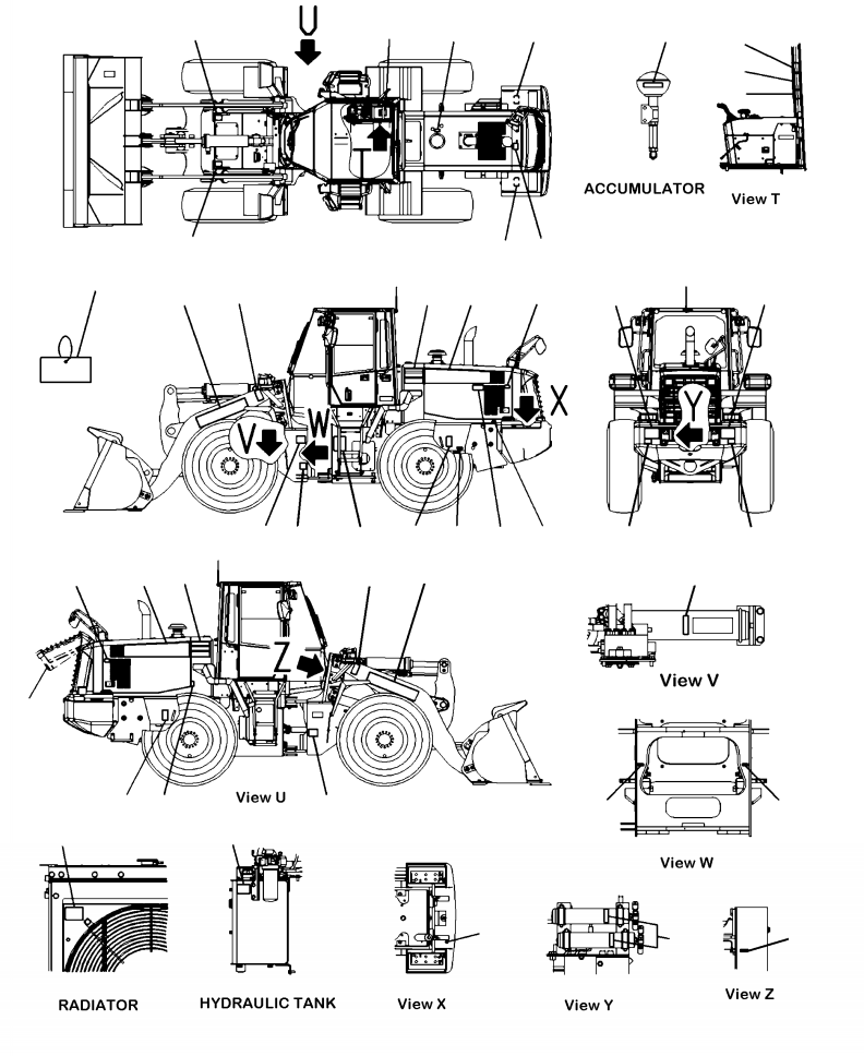 Табличка предупреждающая «Высокая температура» 09653-05001 KOMATSU