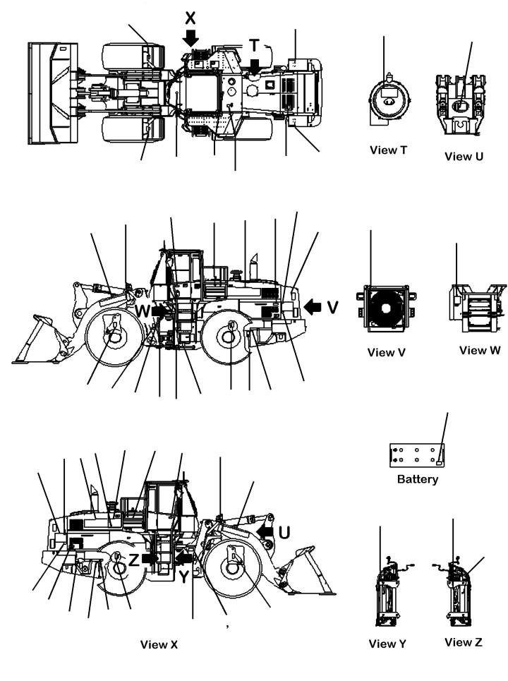 Decal, WA500, R.H. 425-93-41120 KOMATSU
