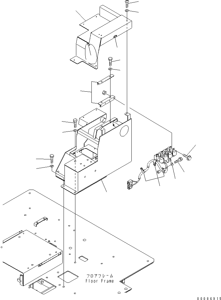 CONSOLE BOX,L.H. 42C-54-12381 KOMATSU
