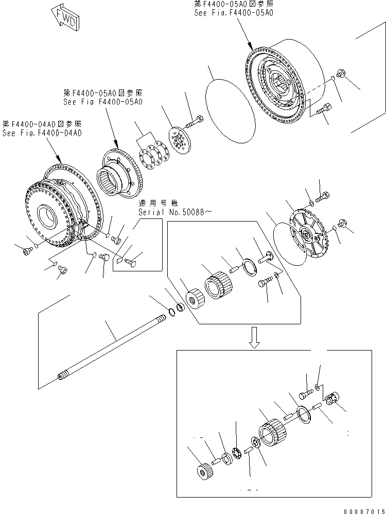FINAL DRIVE ASS'Y,L.H. (42C-22-15006) KOMATSU
