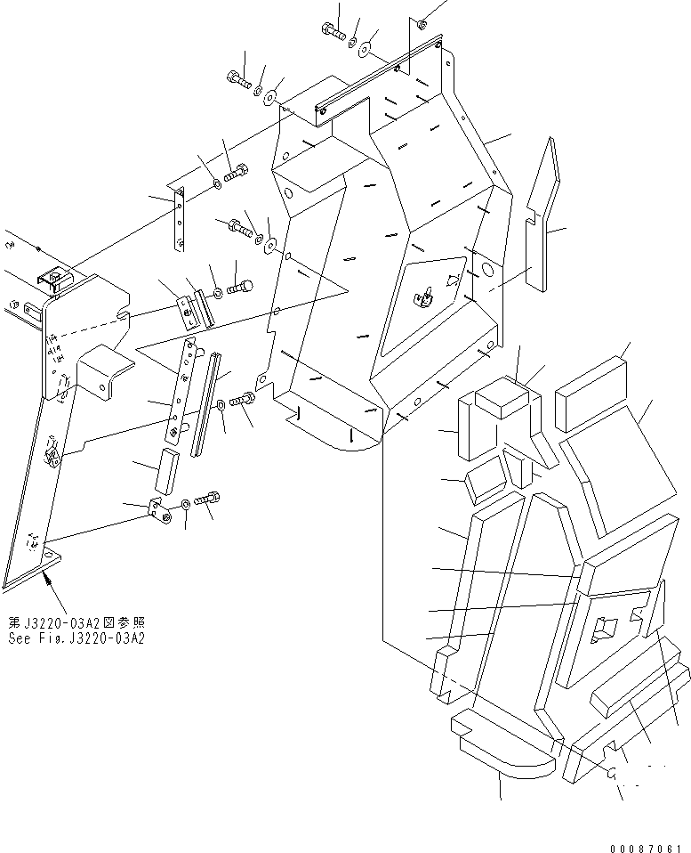 Cover Assembly, R.H. 566-89-87200 KOMATSU