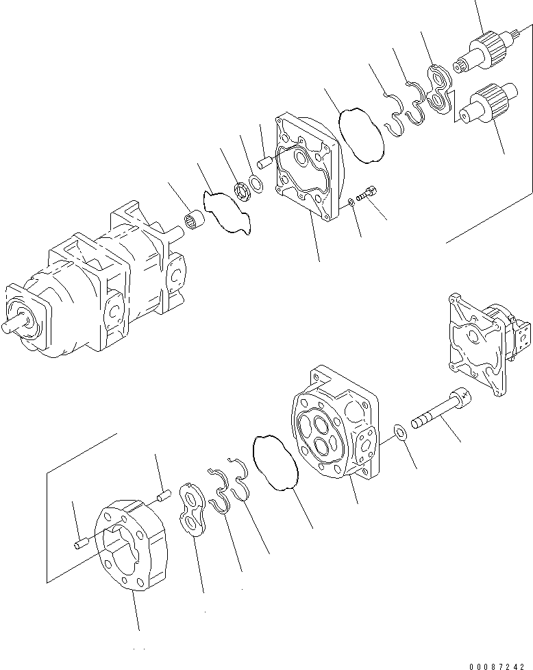 Pump Assembly, Gear (SAR 71) 705-38-37021 KOMATSU