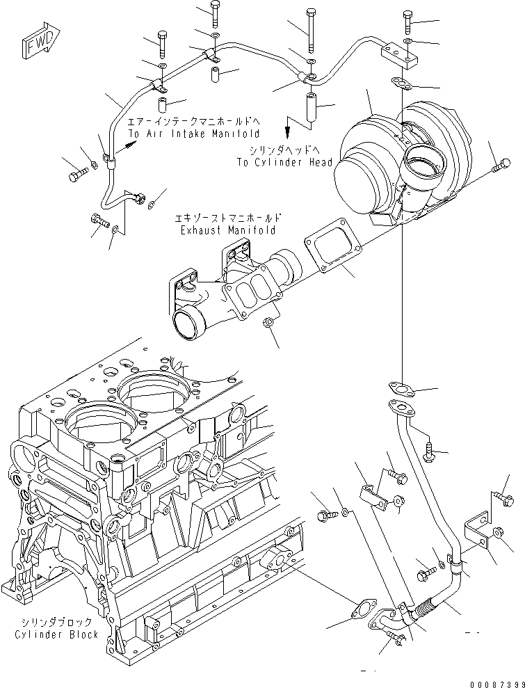TURBOCHARGER ASS'Y,(SEE FIG.A1530-B4M5) (6505-68-5010) KOMATSU