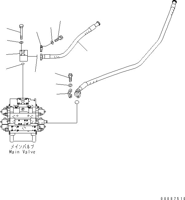 Шланг фланцевого типа 07097-010A6 KOMATSU