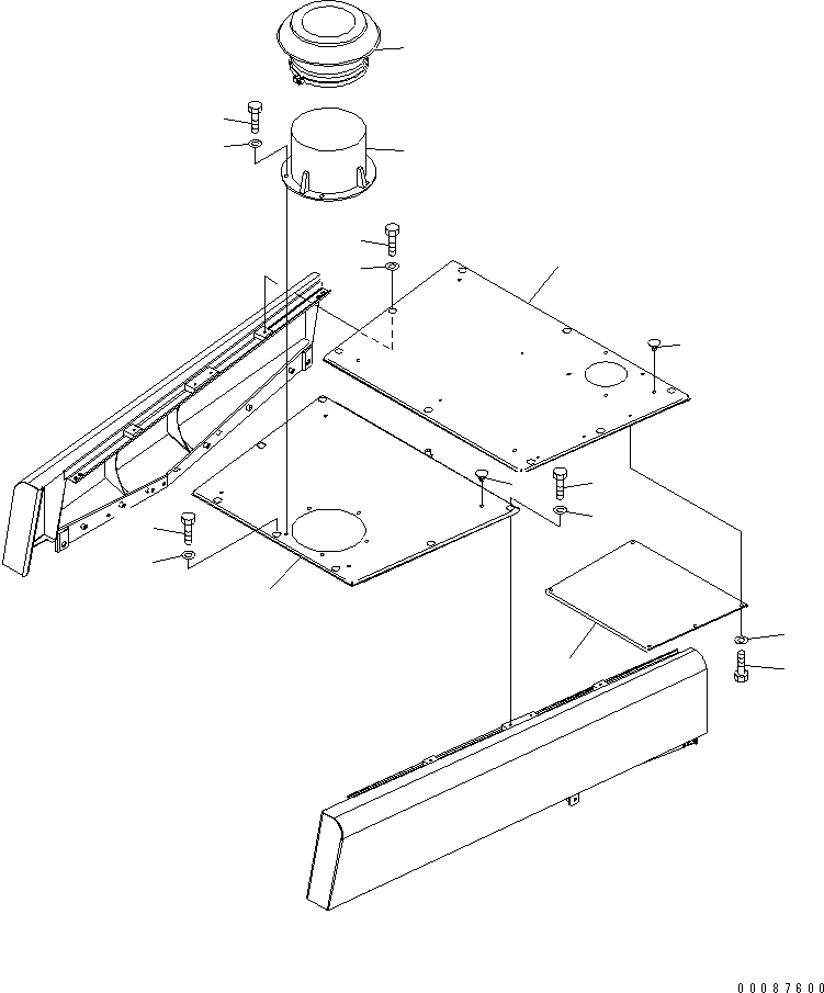 Hood, Rear 426-54-41323 KOMATSU