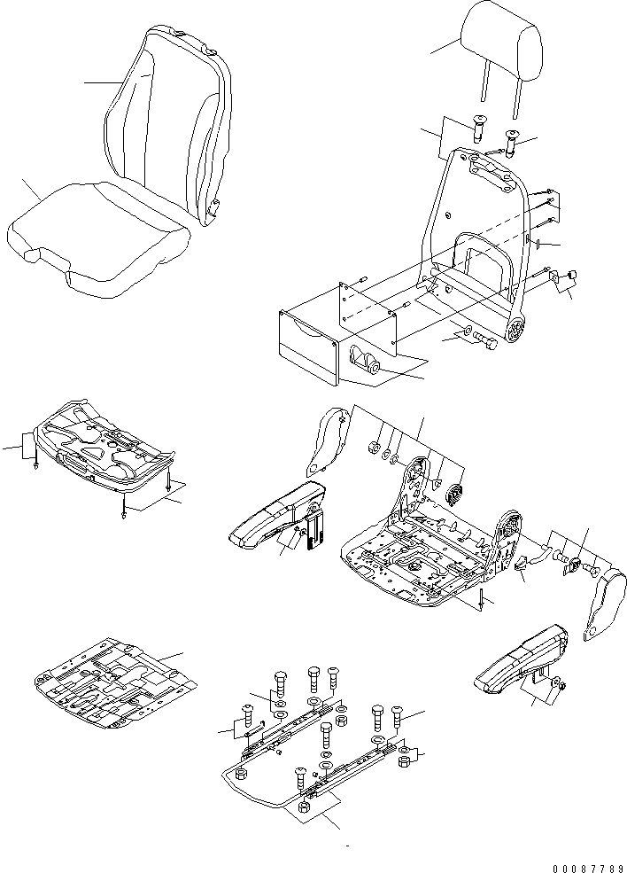 SEAT UPPER ASS'Y GJ2048575 KOMATSU