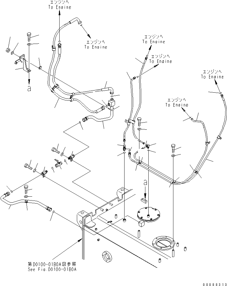 Шланг с торцевым уплотнением 02764-00322 KOMATSU