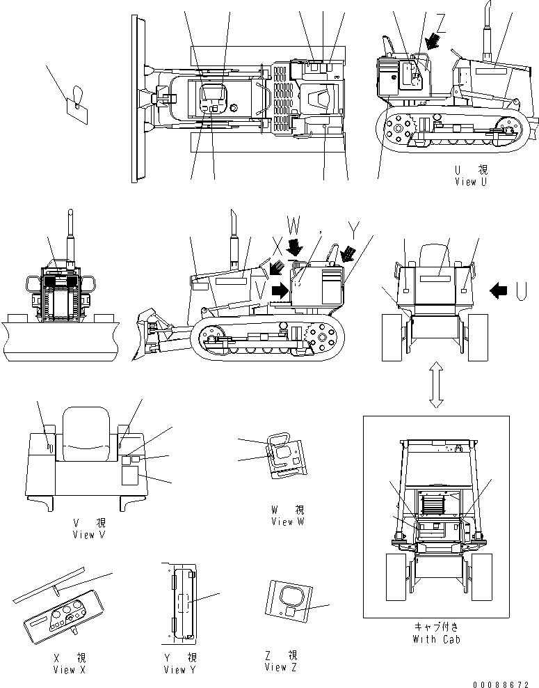 Табличка (внимание, дизельное топливо) 09652-31221 KOMATSU