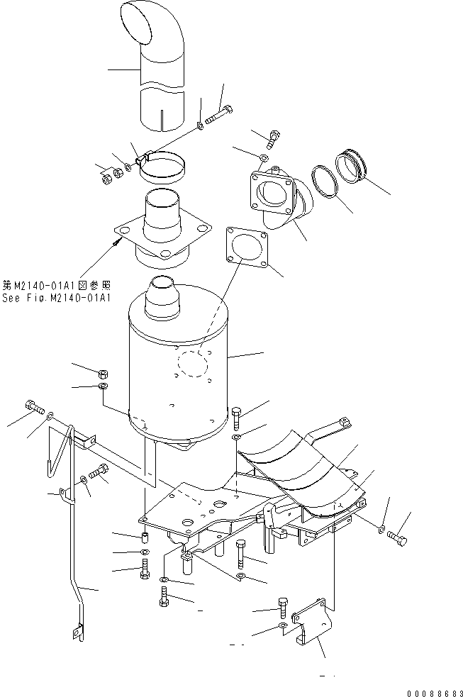 Выпускная труба 134-01-71650 KOMATSU