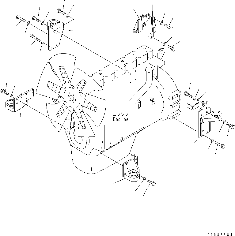 BRACKET,FRONT, L.H. 134-01-71210 KOMATSU