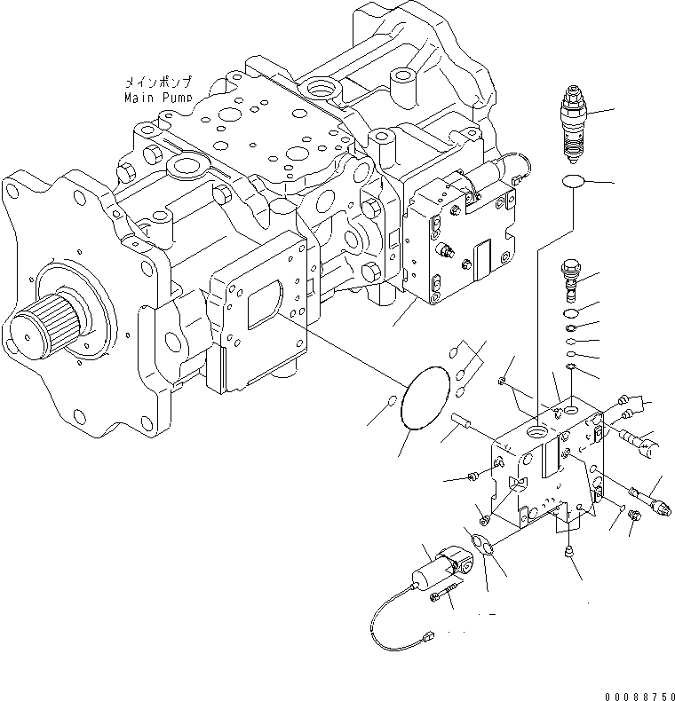 Клапан в сборе 708-2K-03550 KOMATSU