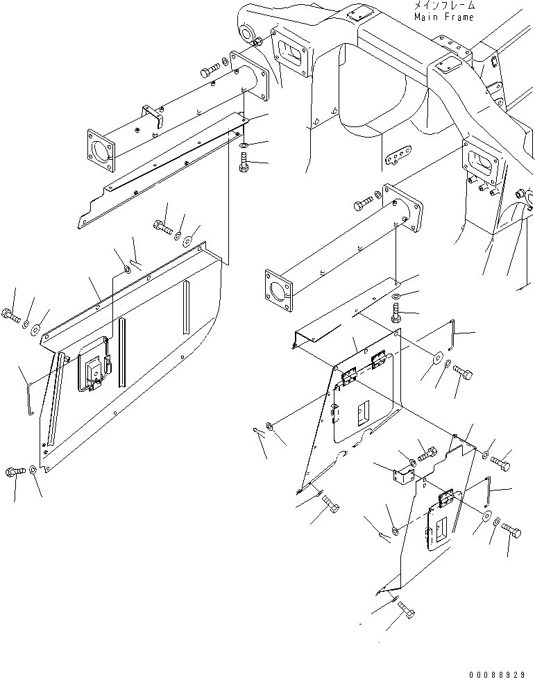 Крышка прав. 569-86-89620 KOMATSU
