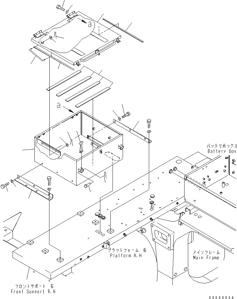 Box Assembly, Battery 569-85-88910 KOMATSU