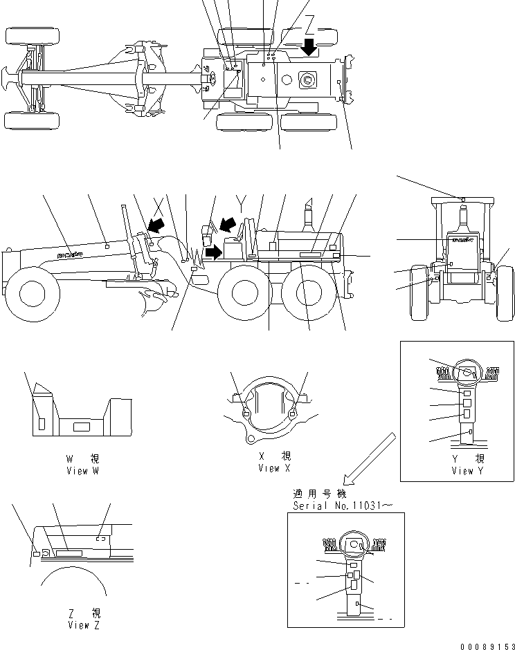 PLATE¤ OPERATING,(SPANISH-ENGLISH) 09683-11150 KOMATSU
