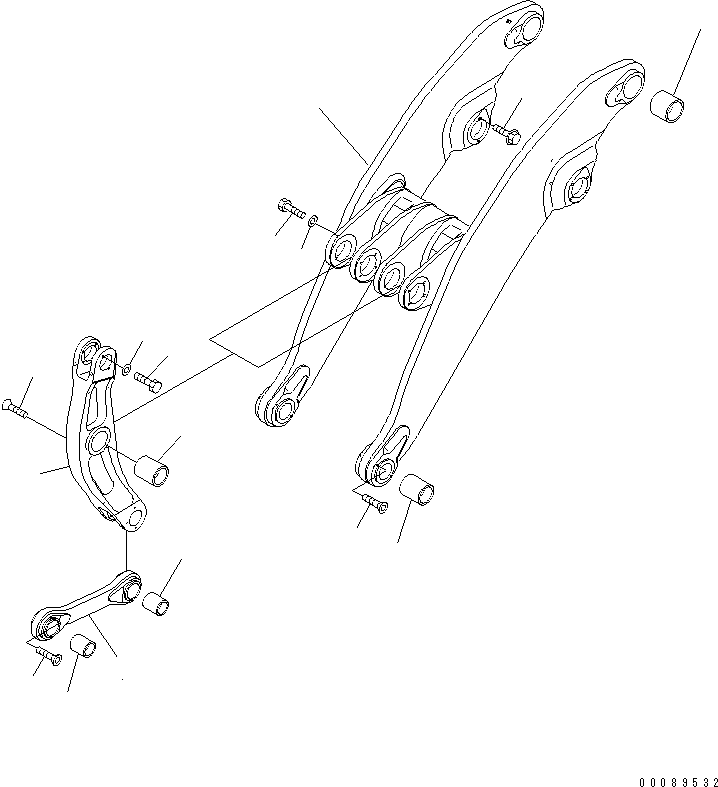 Bell Crank Assembly 42C-70-11036 KOMATSU
