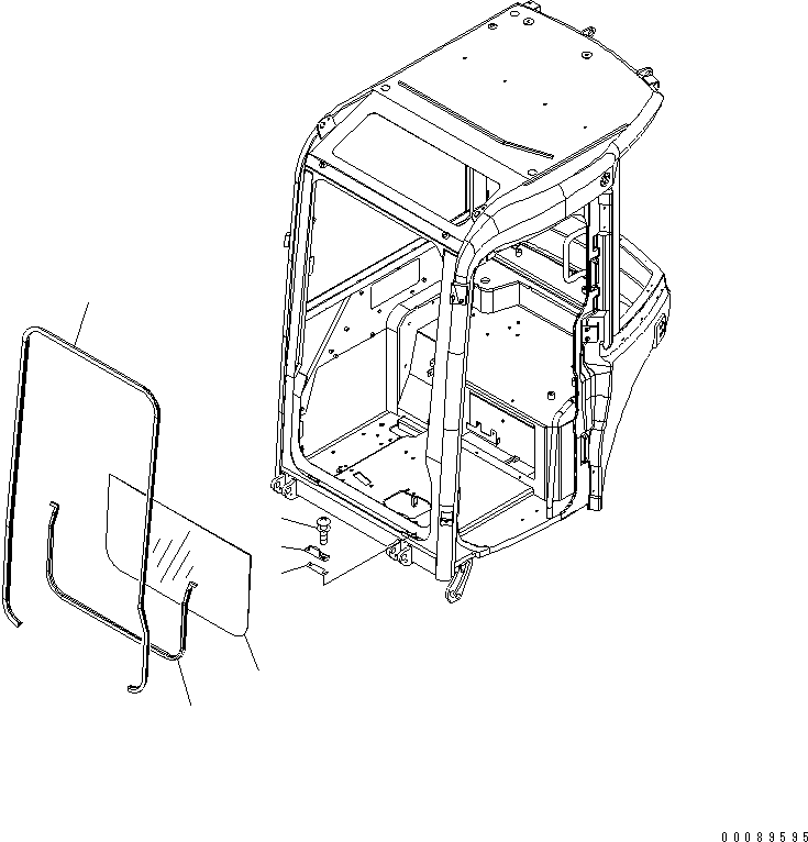 Стекло 22F-54-34260 KOMATSU