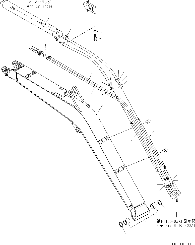 Шланг 22F-62-32141 KOMATSU