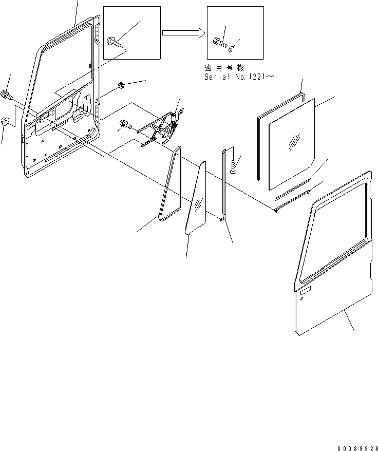 DOOR ASS'Y,L.H. 56B-54-14101 KOMATSU