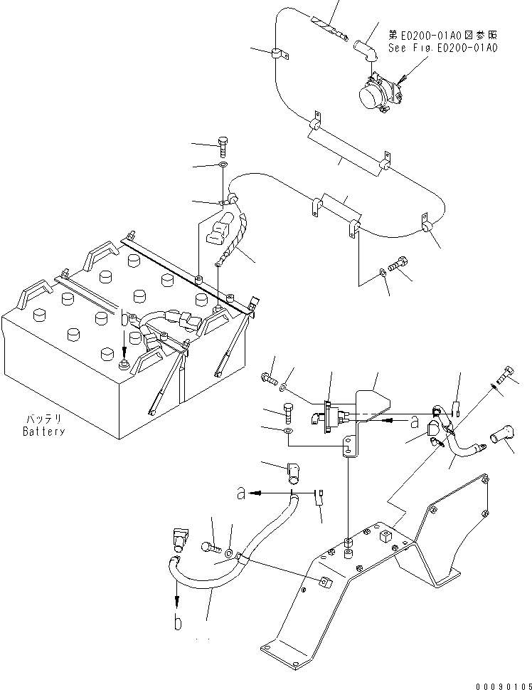 провод массы 08028-EE070 KOMATSU