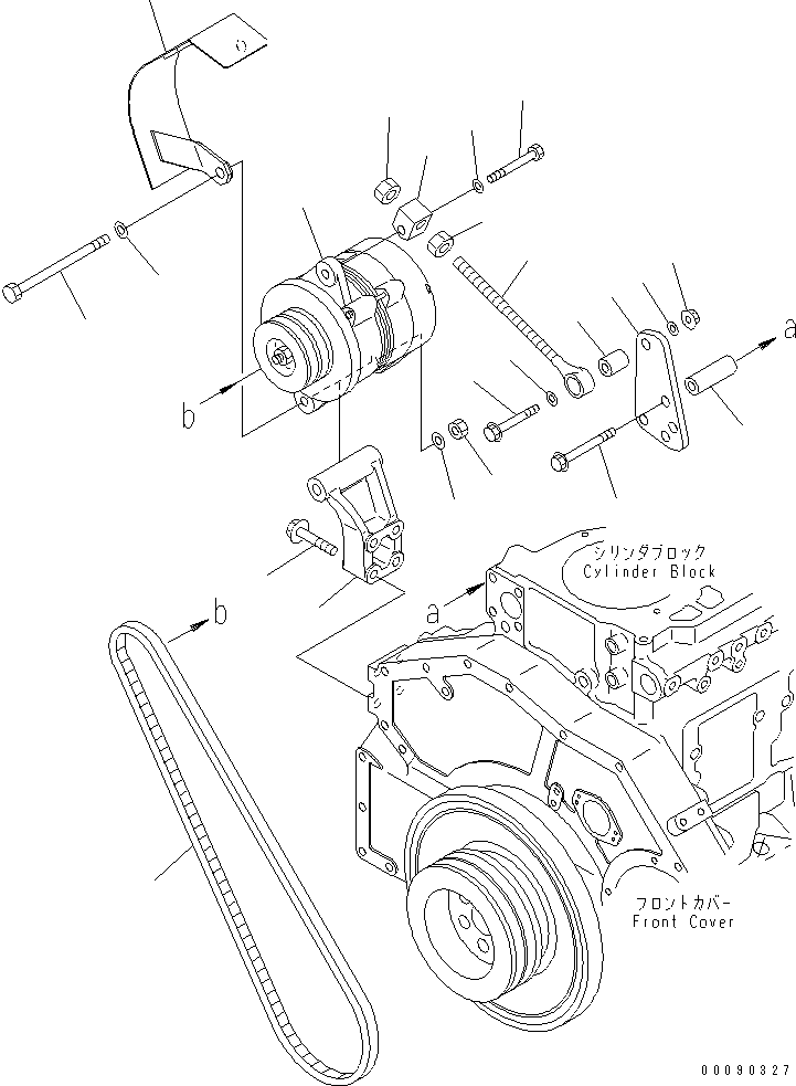 ALTERNATOR A. (50A),(SEE FIG.A6010-B3Y7) (\0\600-825-5220) KOMATSU