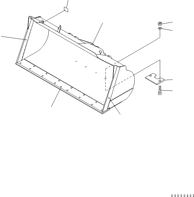 Bucket Assembly 417-T81-4100 KOMATSU