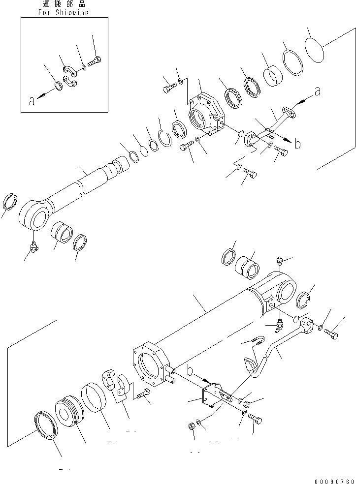 CYLINDER GROUP,R.H. 707-01-XK910 KOMATSU
