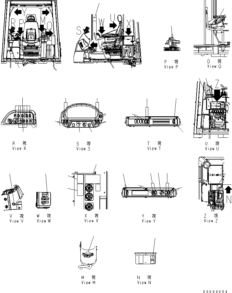 Табличка со стрелкой 426-93-41640 KOMATSU