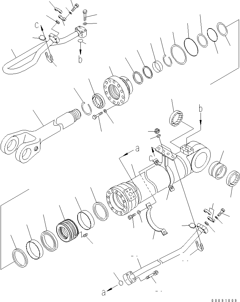 CYLINDER GROUP,R.H. (FINAL COATING) (\8\707-01-XP492) KOMATSU