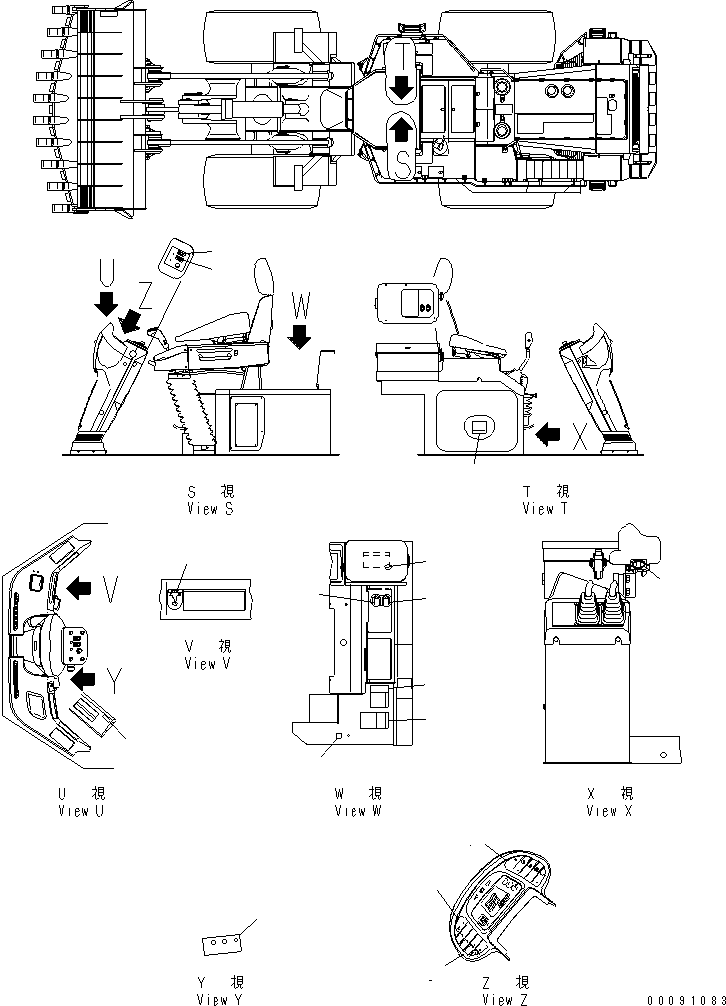 Табличка схемы переключения передач 427-93-22530 KOMATSU