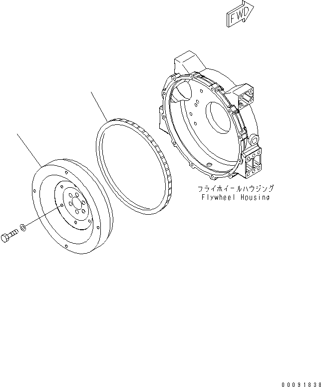 FLYWHEEL ASS'Y 6204-31-4272 KOMATSU