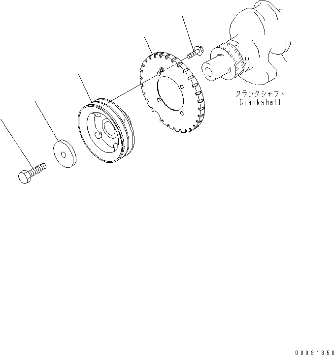 PULLEY, NON HARDENING 6271-31-1490 KOMATSU