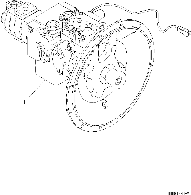Насос в сборе (708-3T-00161) KOMATSU