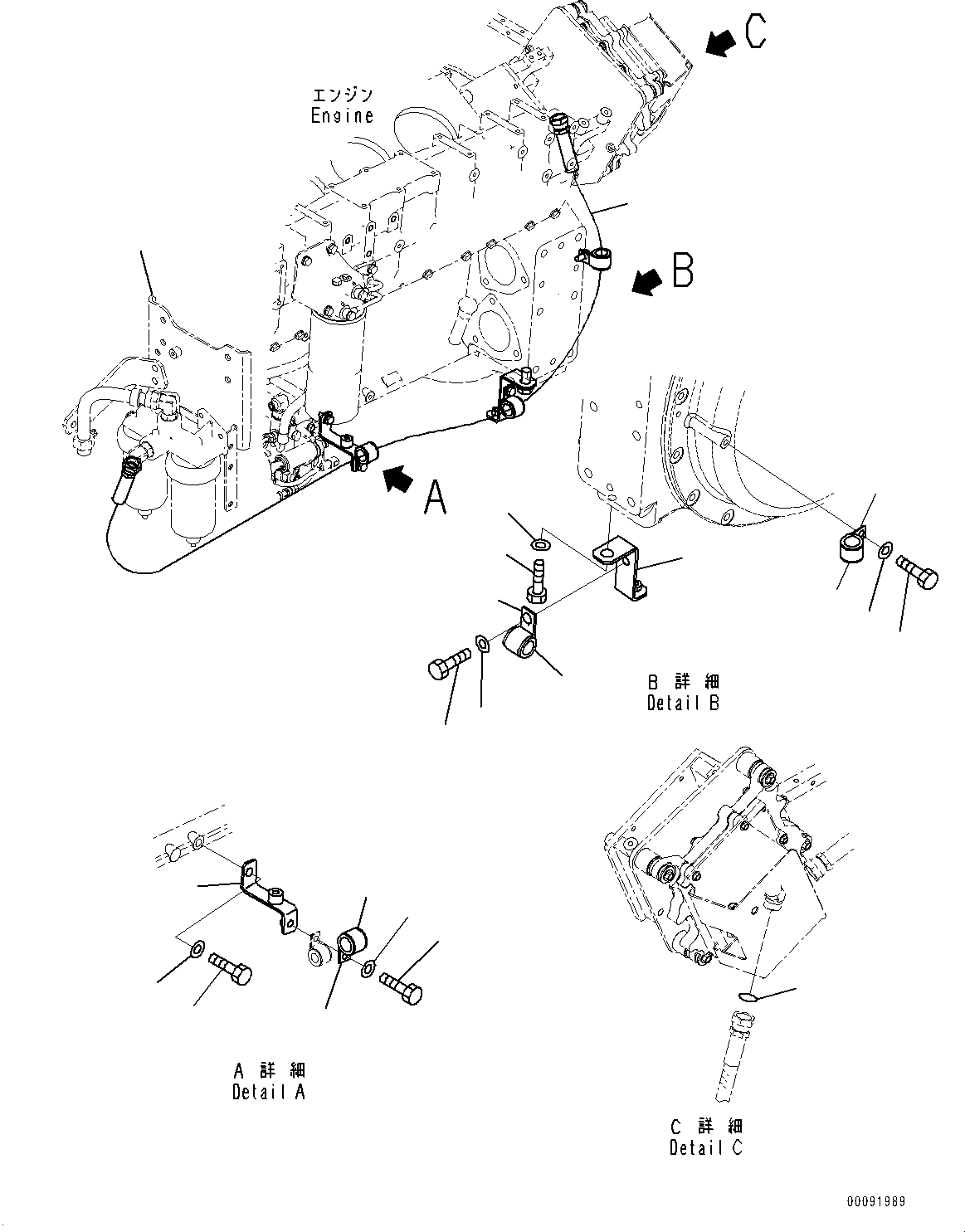 Bracket(Fuel Piping,Water Separator,With Extreme Cold Area Specification (-40 deg C)) (561-84-83150) KOMATSU