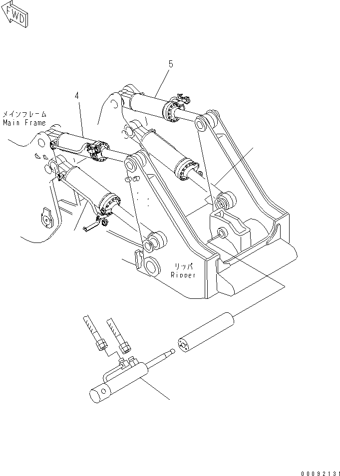 CYLINDER GROUP,R.H. (\8\707-01-XT802) KOMATSU
