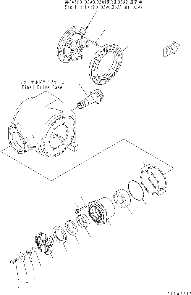 BEVEL GEAR ASS'Y 23B-22-61300 KOMATSU